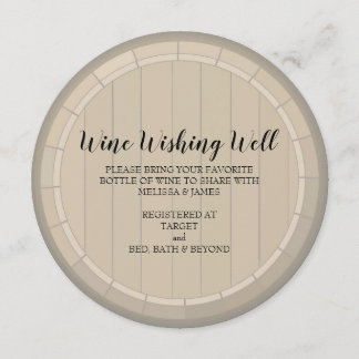 Invitación Ducha de novia Wine Wine Well Circle Card
