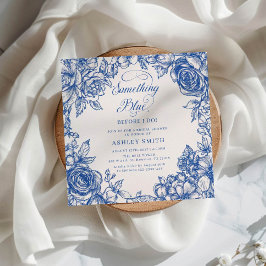 Invitación Ducha De Novias Algo Azul Antes De Que Lo Haga