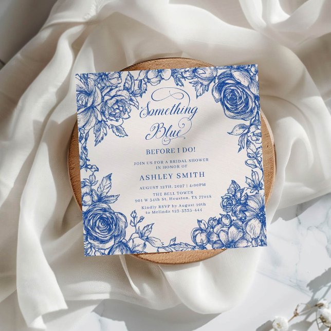 Invitación Ducha De Novias Algo Azul Antes De Que Lo Haga (Subido por el creador)