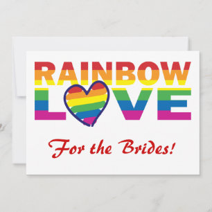 Invitación ¡Ducha de novias arcoiris/ para las novias!