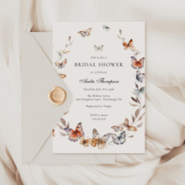 Invitación Ducha de novias Boho Butterfly