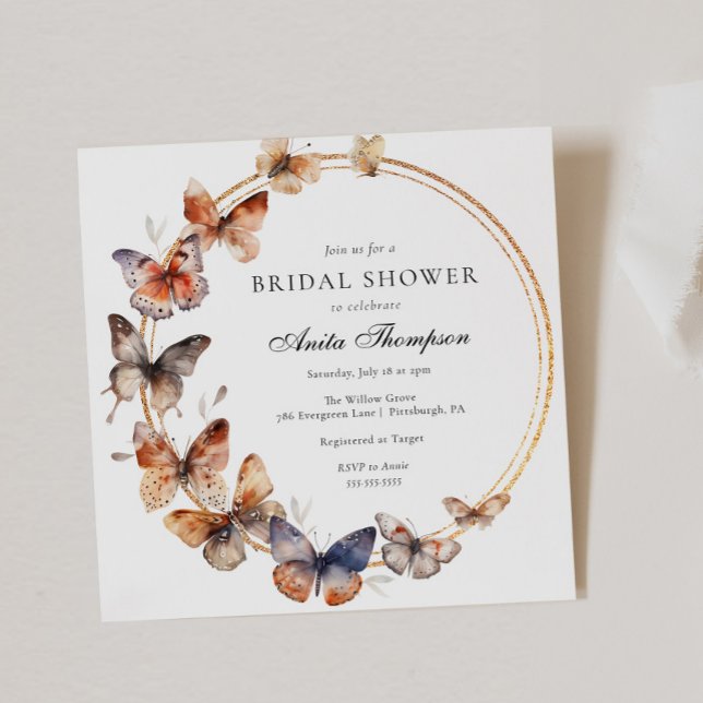 Invitación Ducha de novias Boho Butterfly (Subido por el creador)