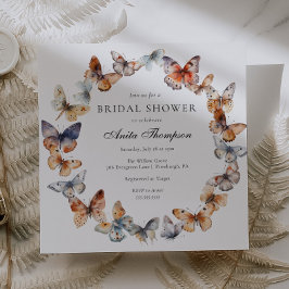 Invitación Ducha de novias Boho Butterfly