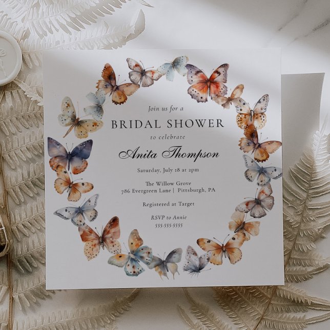 Invitación Ducha de novias Boho Butterfly (Subido por el creador)