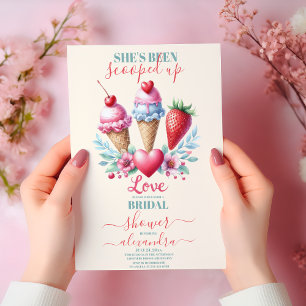 Invitación Ducha de novias Boho Ice Cream