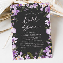 Ducha de novias Boho Purple Wildflowers