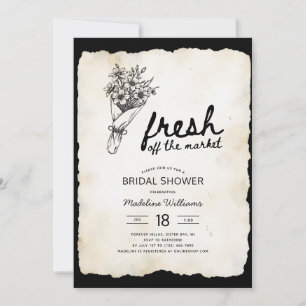 Invitación Ducha de novias Bouquet de flores de mercado para 