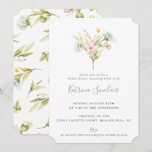 Invitación Ducha de novias Bouquet Wildflower de verano