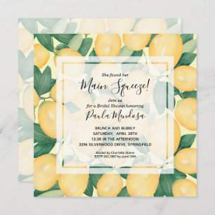Invitación Ducha de novias Brunch and Bubbly Lemons