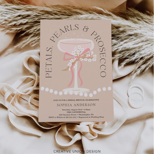 Invitación Ducha de novias Brunch and Bubbly Prosecco (Subido por el creador)