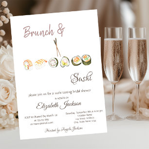 Invitación Ducha de novias Brunch & Sushi