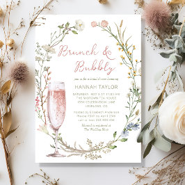 Invitación Ducha de novias brunch y bubbly