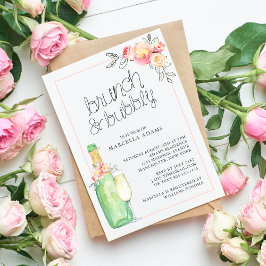 Invitación Ducha de novias brunch y bubbly