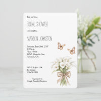 Ducha de novias Calla Lilly Floral Butterflies