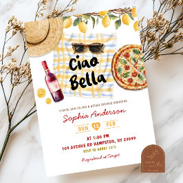 Invitación Ducha de novias Ciao Bella de verano en Italia