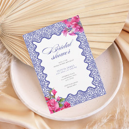 Invitación Ducha de novias con buganvillas de Italia