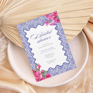 Invitación Ducha de novias con buganvillas de Italia