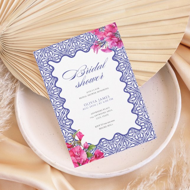 Invitación Ducha de novias con buganvillas de Italia (Subido por el creador)