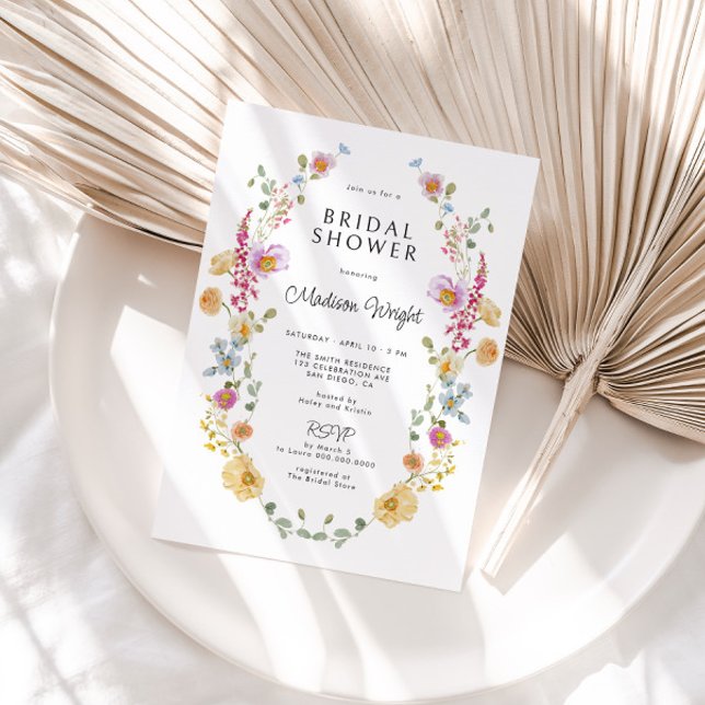 Invitación Ducha de novias con flores de la flor del árbol pa (Subido por el creador)