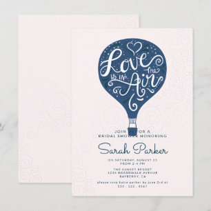 Invitación Ducha de novias con globo aerostático de aire cali
