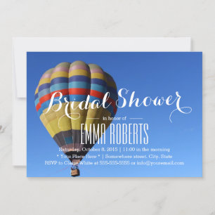 Invitación Ducha de novias con globo aerostático Summer Adven