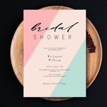 Ducha de novias con historia de amor geométrica -