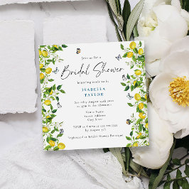Invitación Ducha de novias con léones y mariposas modernos