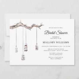 Invitación Ducha de novias con linternas colgantes rusas