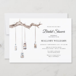 Invitación Ducha de novias con linternas colgantes rusas