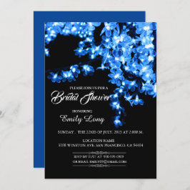 Invitación Ducha de novias con luz de flores de cerezo chino 