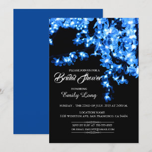 Invitación Ducha de novias con luz de flores de cerezo chino
