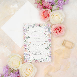Invitación Ducha de novias con marco floral primavera pastora