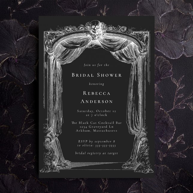 Invitación Ducha de novias con ornamentos góticos de la antig (Subido por el creador)