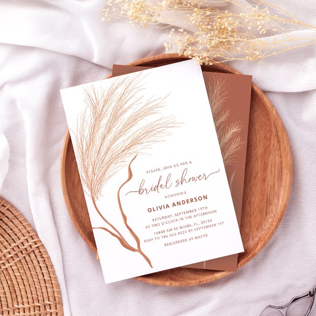 Invitación Ducha de novias de Boho Pampas (Subido por el creador)