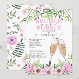 Invitación Ducha de novias de brunch y bubbly personalizada