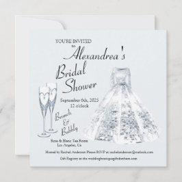 Invitación Ducha de novias de brunch y burbuja de champán