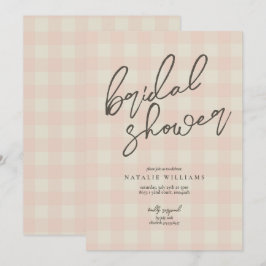 Invitación Ducha de novias de Buffalo Plaid