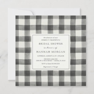 Invitación Ducha de novias de Buffalo Plaid