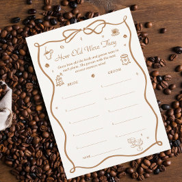 Invitación Ducha De Novias De Café Cuán Viejos Eran Las Tarje
