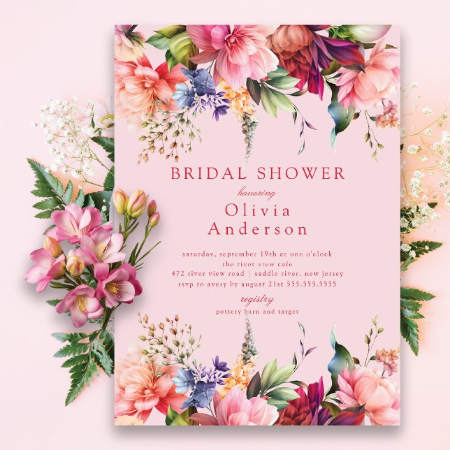 Invitación Ducha de novias de color rosa (Subido por el creador)