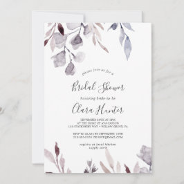 Invitación Ducha de novias de invierno verde
