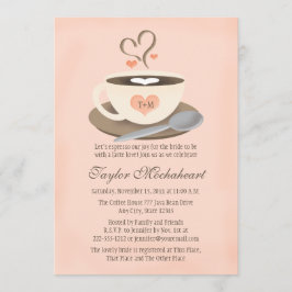 Invitación Ducha de novias de la Copa de Café del Monogramo R