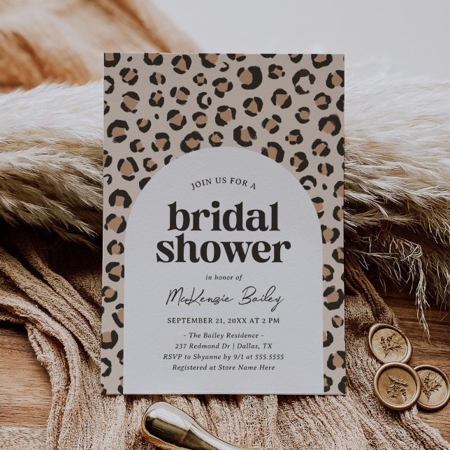 Invitación Ducha de novias de Leopard Print (Subido por el creador)