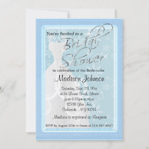 Invitación Ducha de novias de nevada de invierno