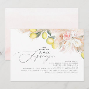 Invitación Ducha de novias de pastas y praderas