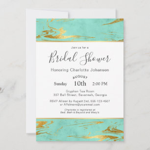 Invitación Ducha de novias de Relieve metalizado de imitación