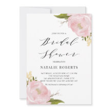 Ducha de novias de Rubor Pink Watercolor Peonies