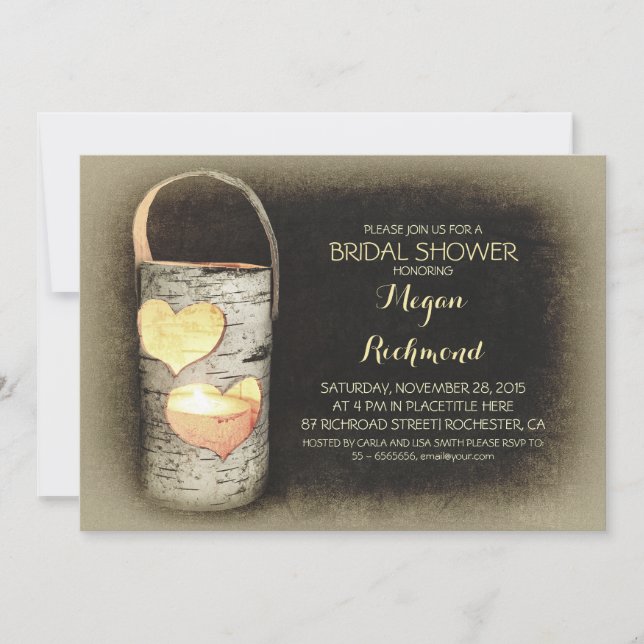 Invitación Ducha de novias de vándalos rústicos (Anverso)