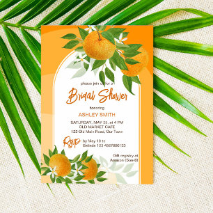 Invitación Ducha de novias de verano para naranjas de Citrus