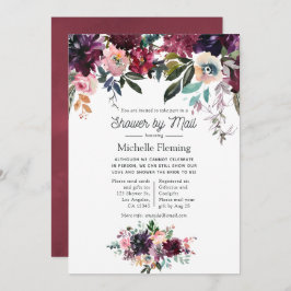 Invitación Ducha de novias de vino de Burdeos por correo